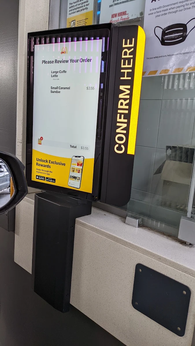 Menu, McDonald's White Hills