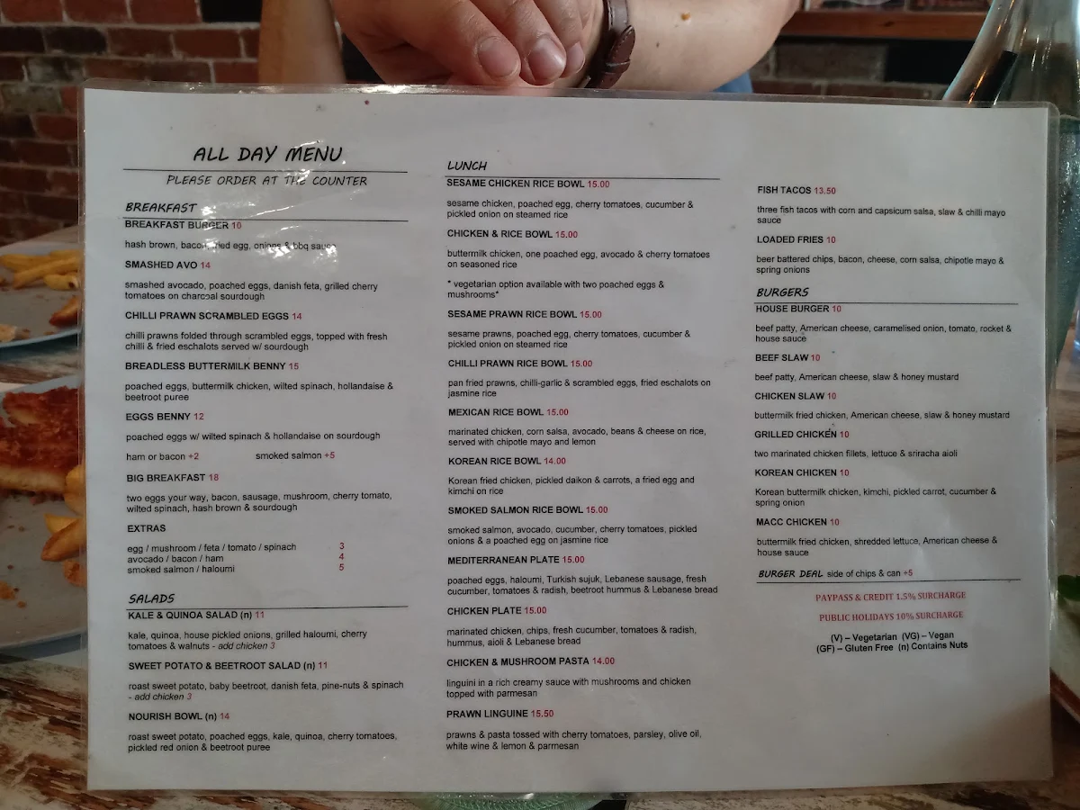 Menu, Macchina Liverpool