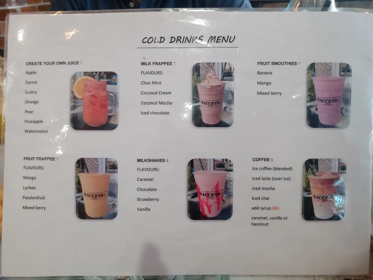 Menu, Macchina Liverpool