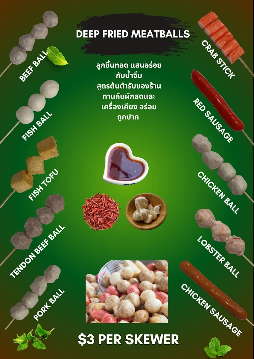Menu, Huggy Bearry