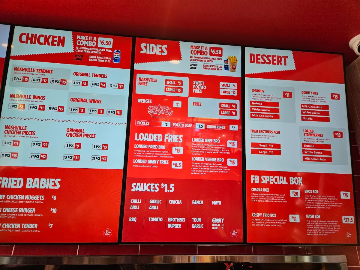 Menu, Marrybrown Dandenong Square