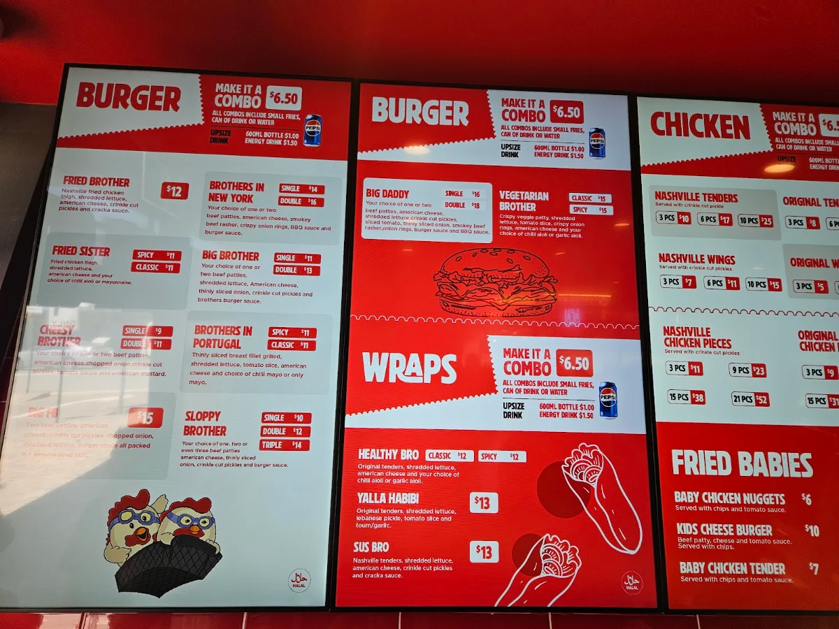 Menu, Marrybrown Dandenong Square