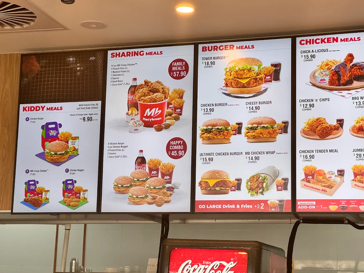 Menu, Marrybrown Dandenong Square
