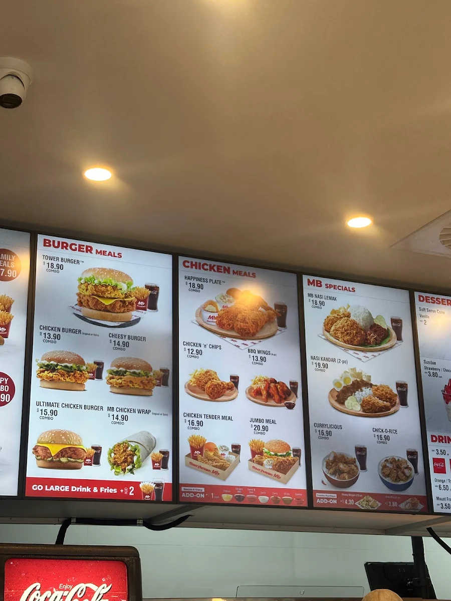 Menu, Marrybrown Dandenong Square