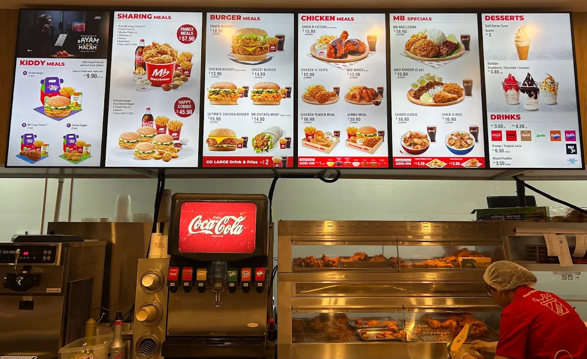 Menu, Marrybrown Dandenong Square