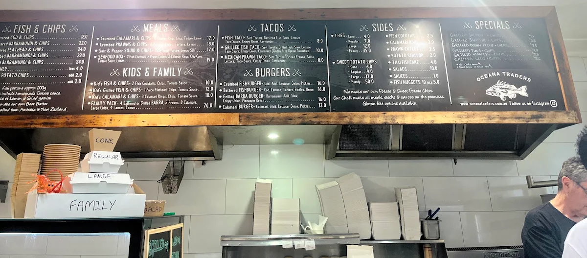 Menu, Oceana Traders - Seafood Merchants