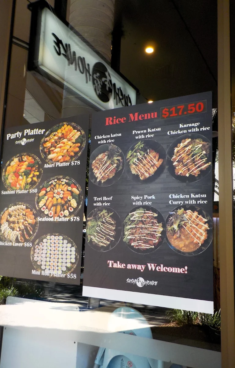 Menu, Sushi honke