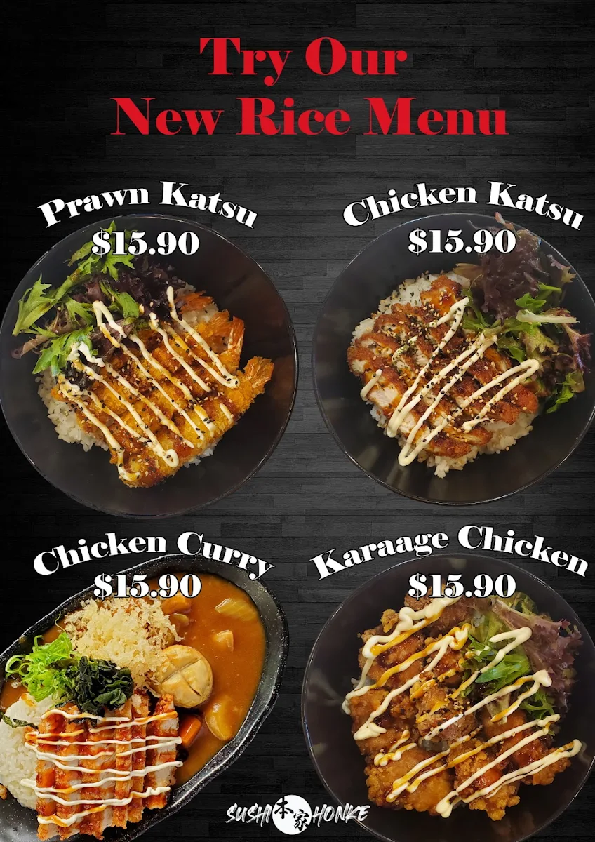 Menu, Sushi honke