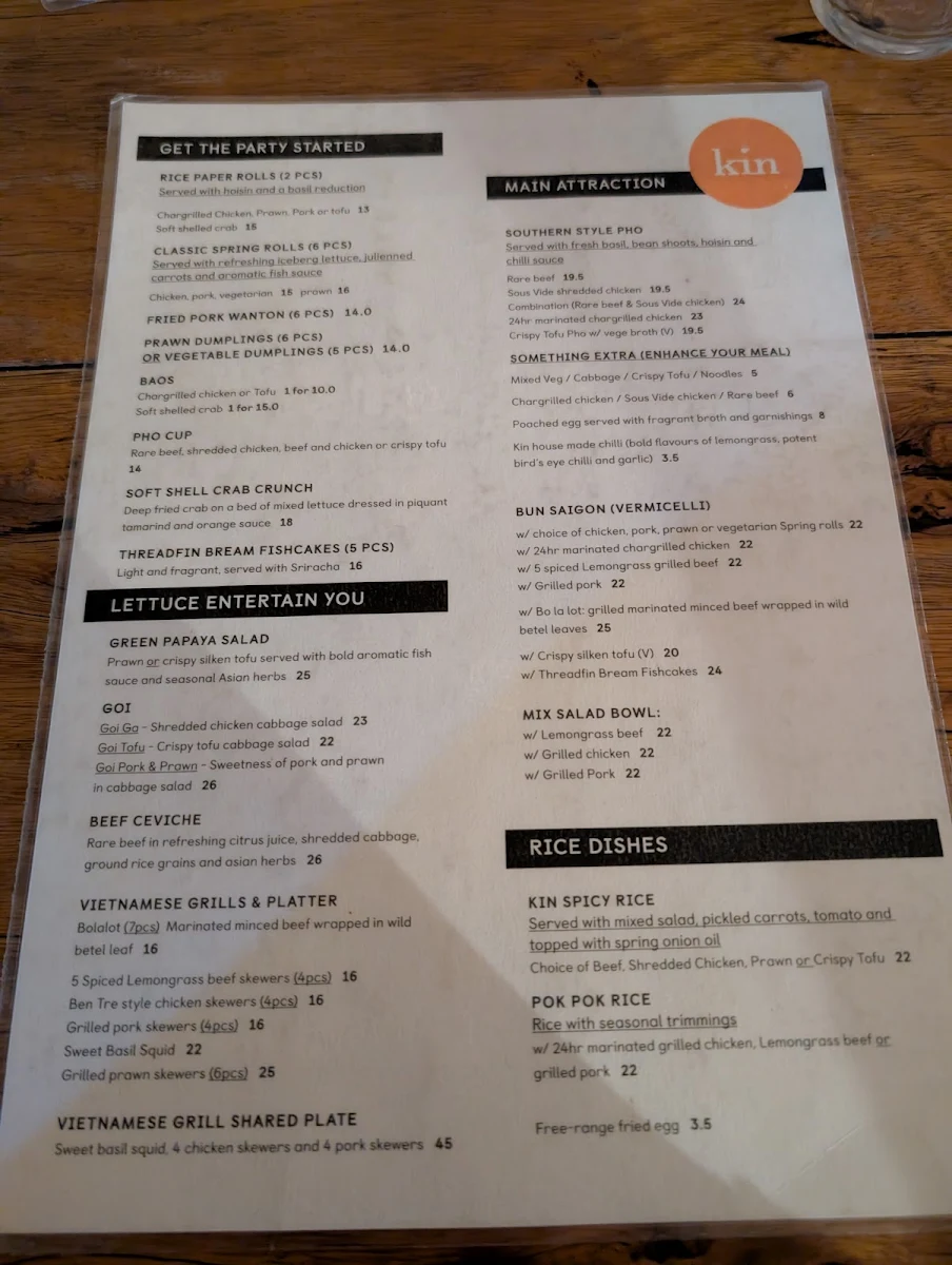 Menu, Suzie Q