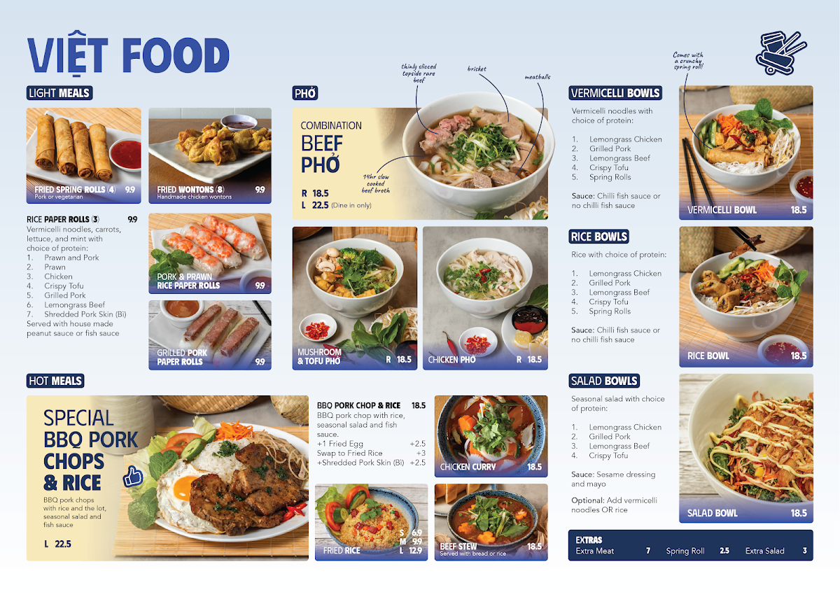 Menu, Saigon Rush - Pho & Coffee