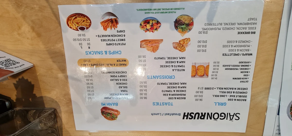 Menu, Saigon Rush - Pho & Coffee