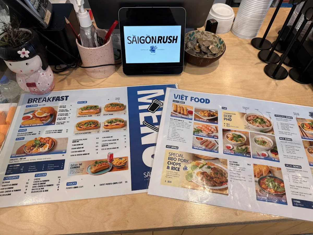 Menu, Saigon Rush - Pho & Coffee