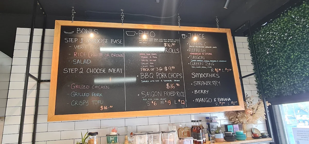 Menu, Saigon Rush - Pho & Coffee