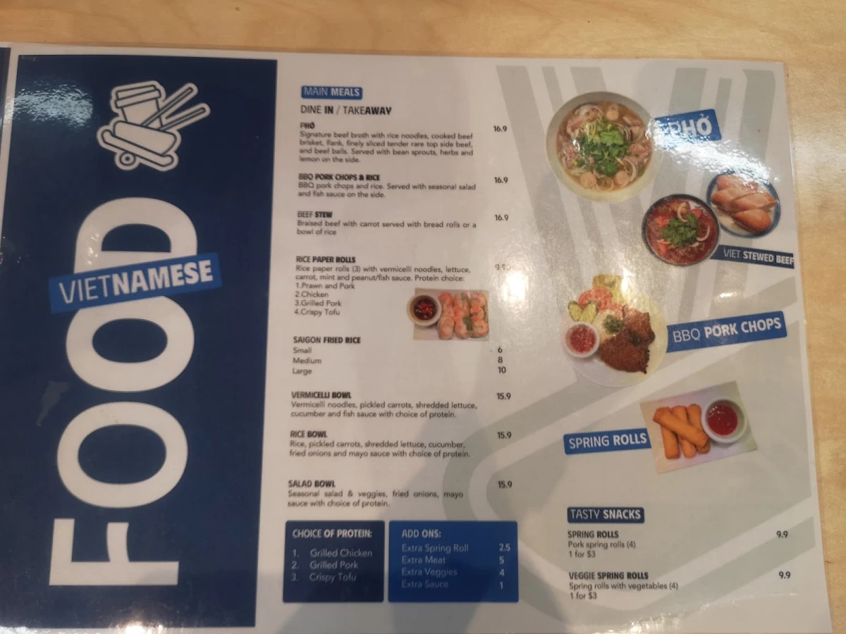 Menu, Saigon Rush - Pho & Coffee