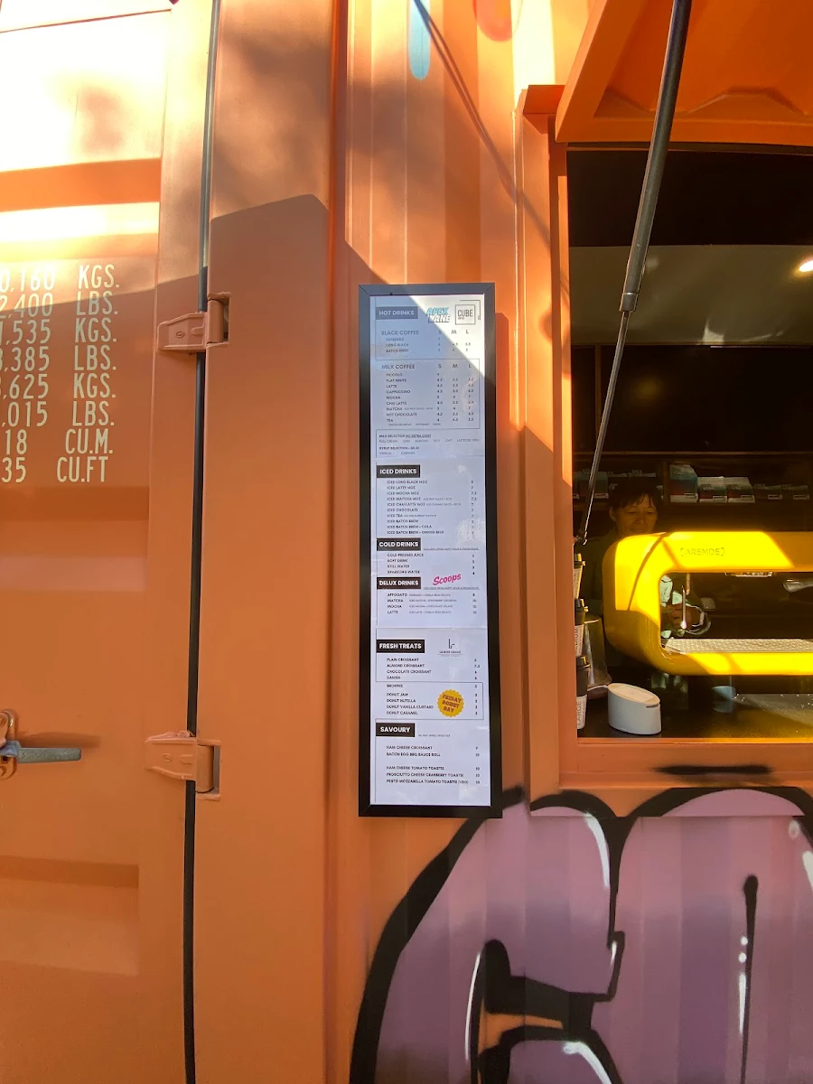 Menu, Cube Coffee