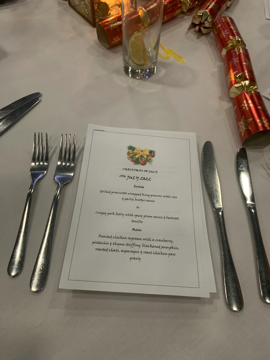 Menu, Lakeside Restaurant