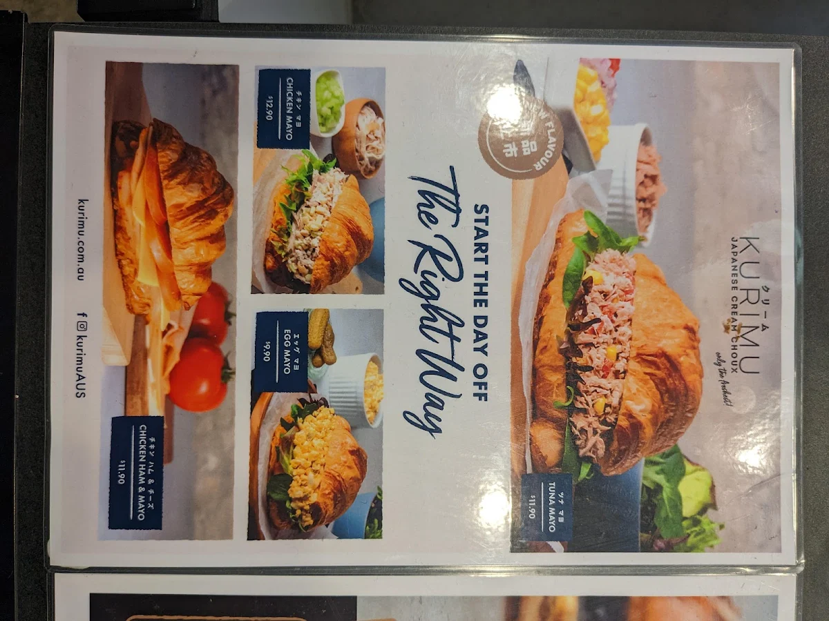 Menu, KURIMU Southern Cross Station