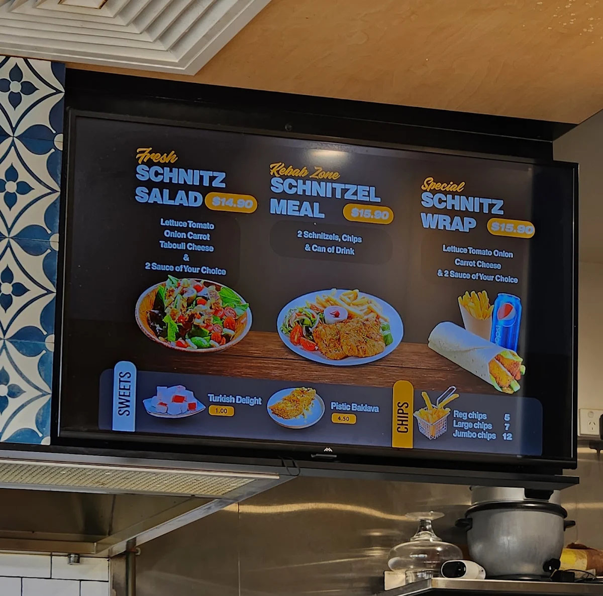 Menu, Kebab Zone Flagstone