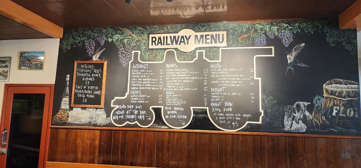 Menu, Railway Hotel Fitzroy North