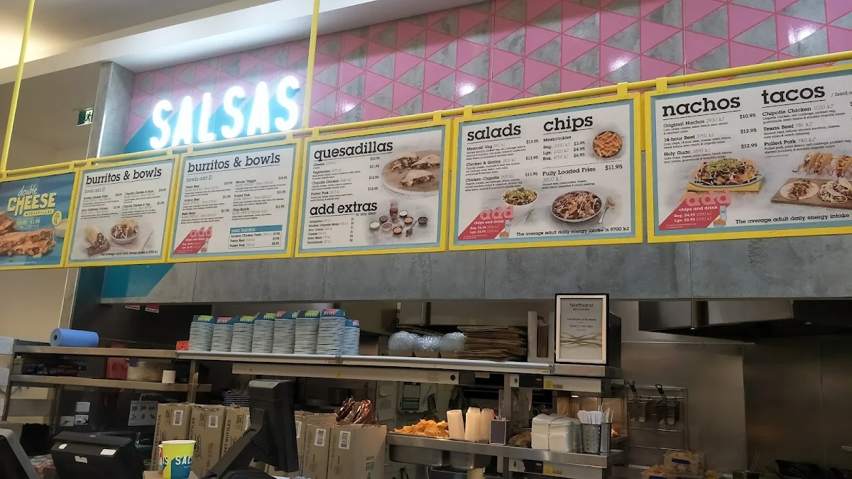 Menu, Salsa's Fresh Mex Grill