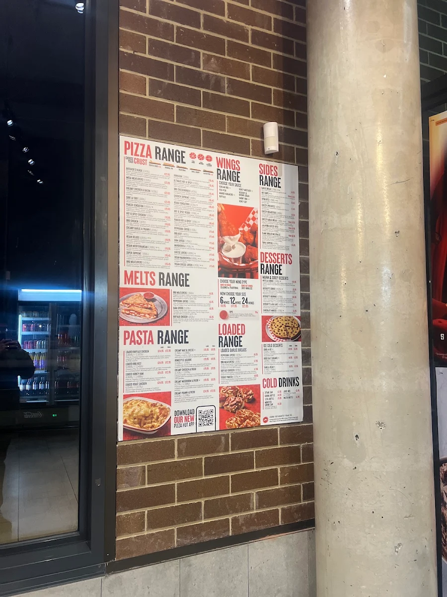 Menu, Pizza Hut Campbell