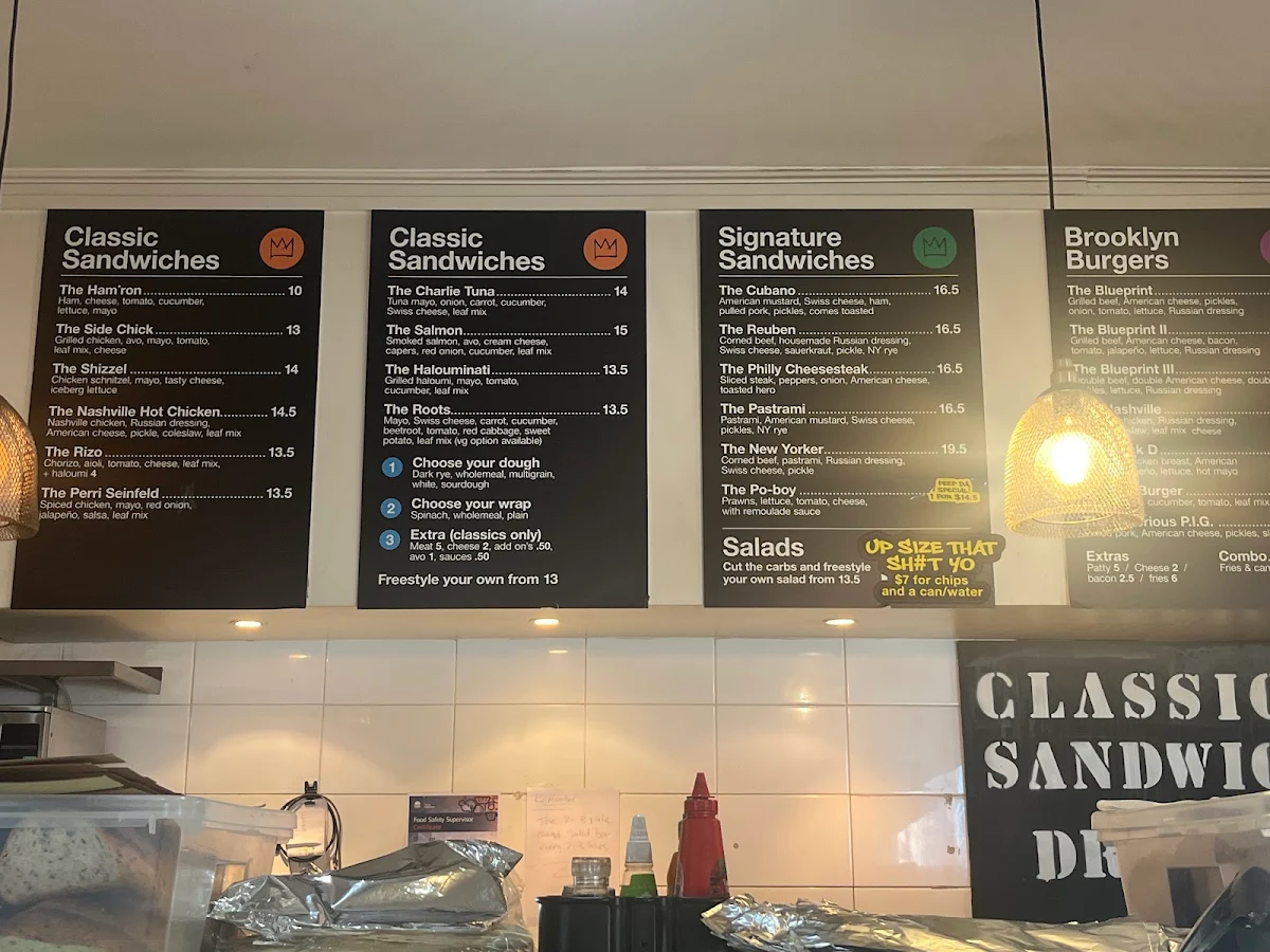 Menu, Brooklyn Bridge Deli
