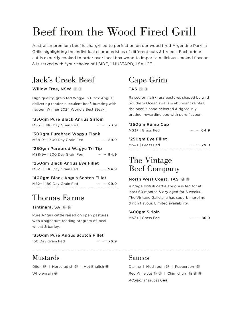 Menu, The Workshop Kitchen