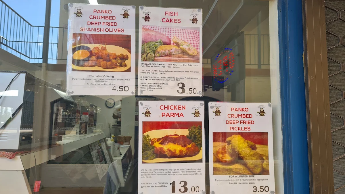 Menu, Kalamunda's Jolly Fryer