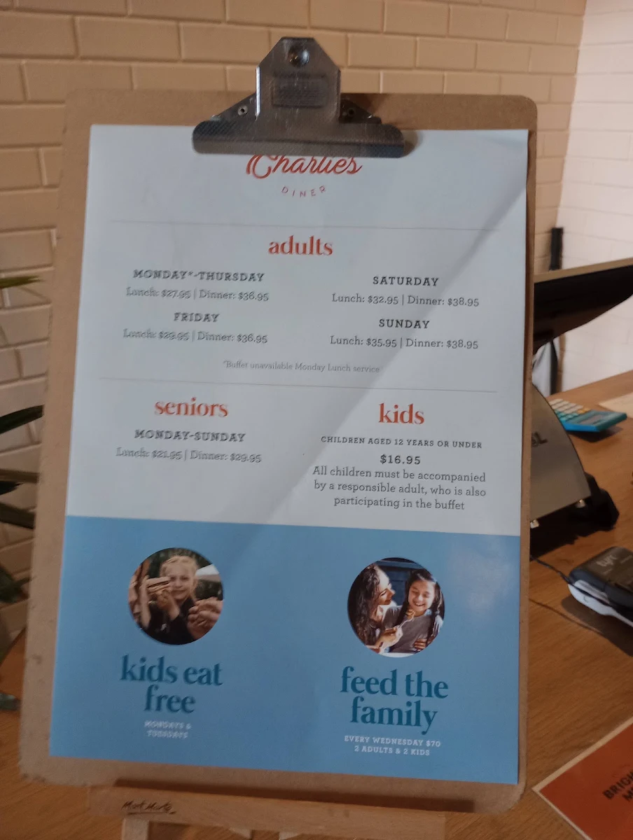 Menu, Brighton Metro Hotel
