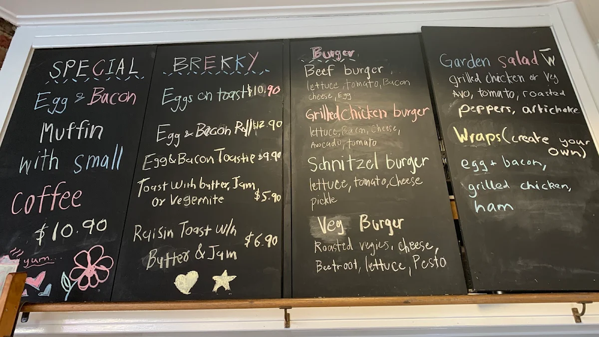 Menu, Di Parsia Pasticceria Caffe