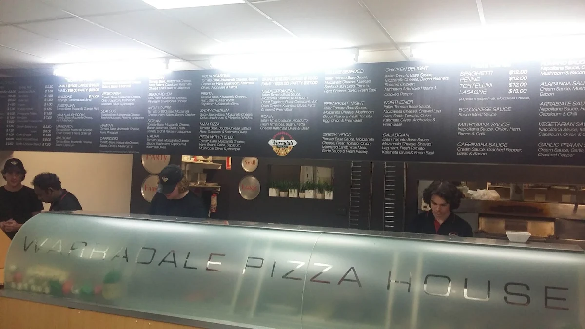 Menu, Warradale Pizza House Adelaide