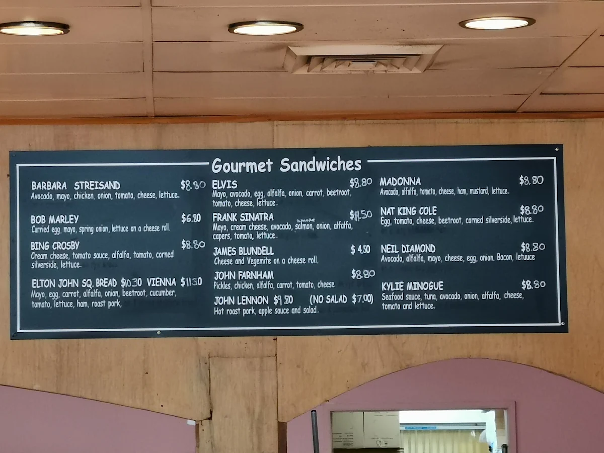 Menu, The Bakery Cafe