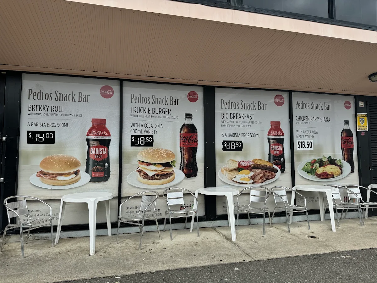 Menu, Pedros Snack Bar
