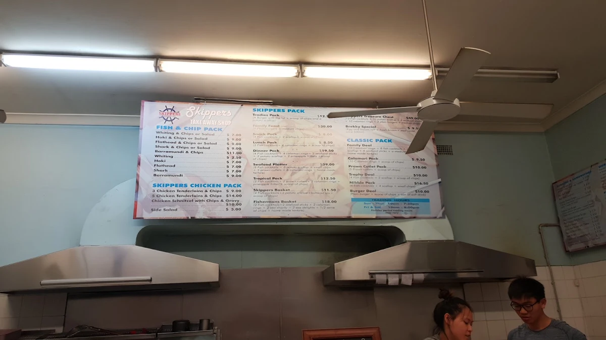 Menu, Skippers Take Away