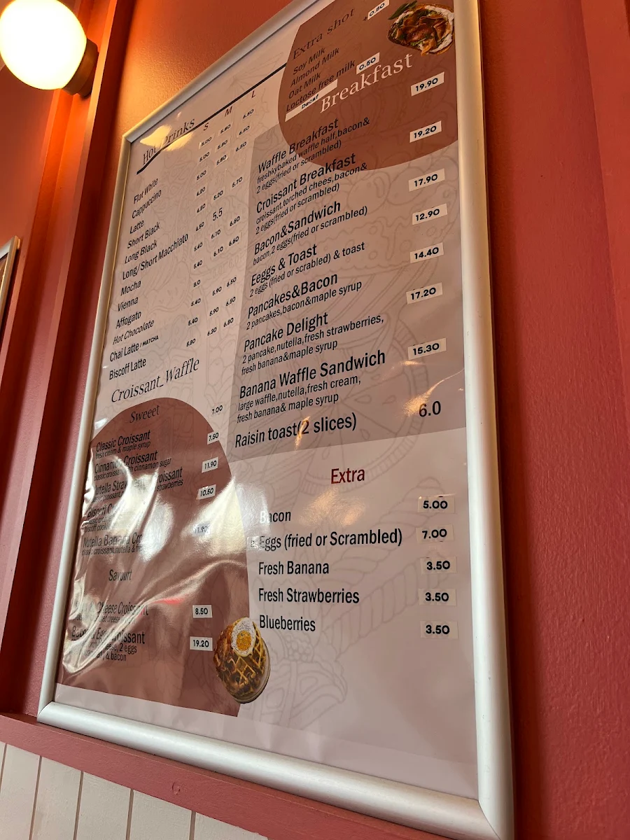 Menu, Roby cafe