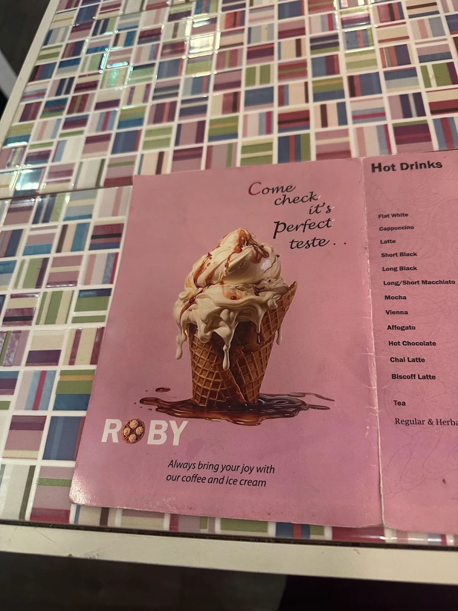 Menu, Roby cafe