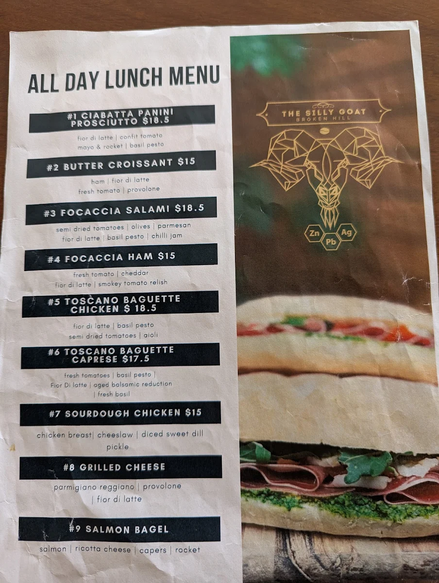 Menu, The Silly Goat