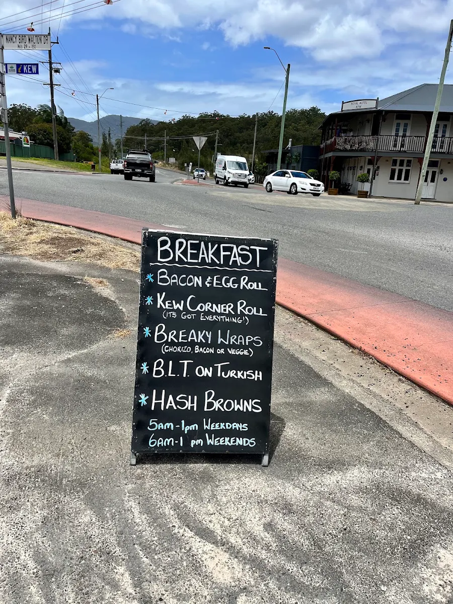 Menu, Kew Corner Store