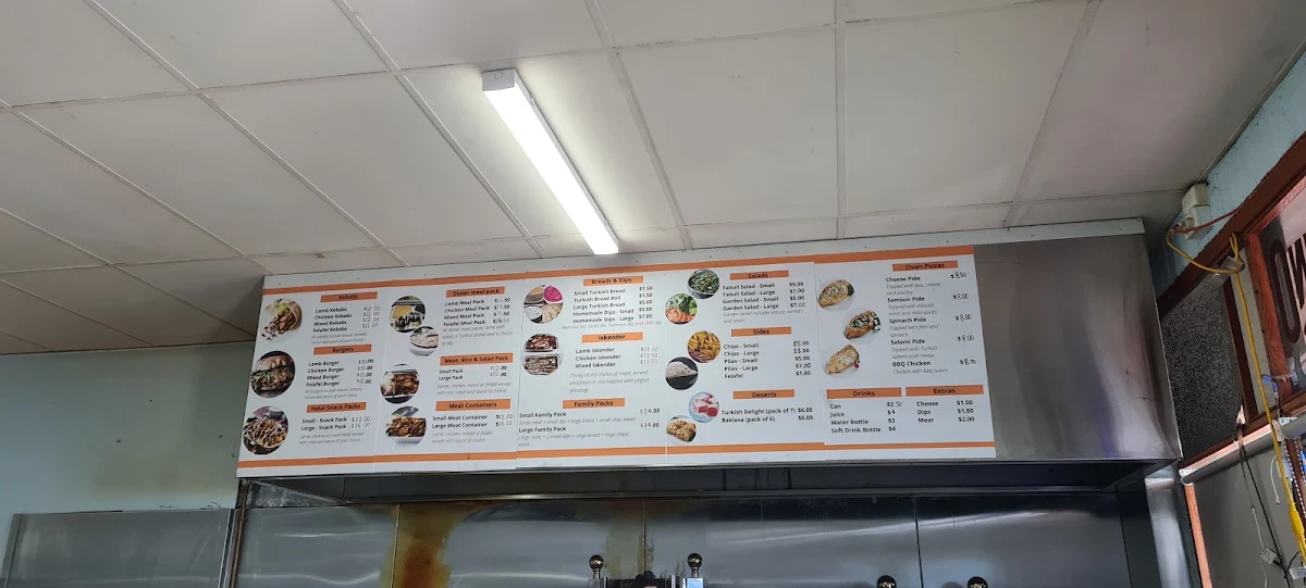 Menu, Eaglehawk Kebab