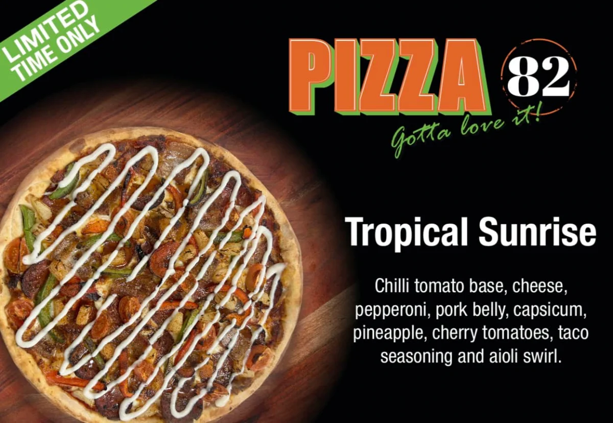 Menu, Pizza 82 Sandstone Point