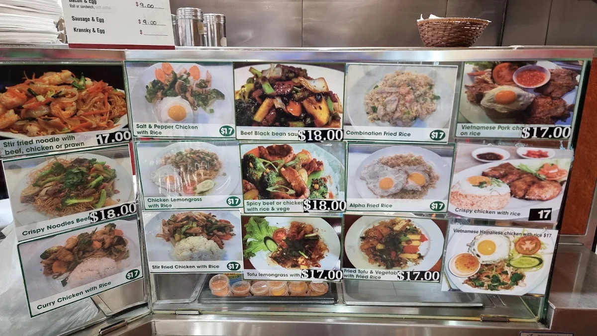 Menu, Alpha Gourmet Cafe