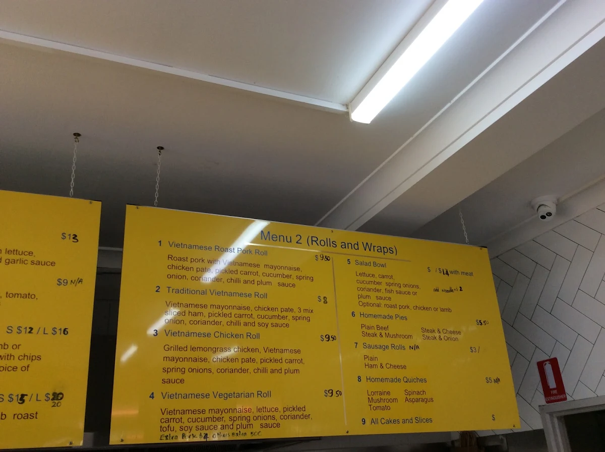 Menu, Ms Banh Mi Kilsyth South
