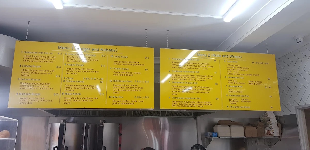 Menu, Ms Banh Mi Kilsyth South