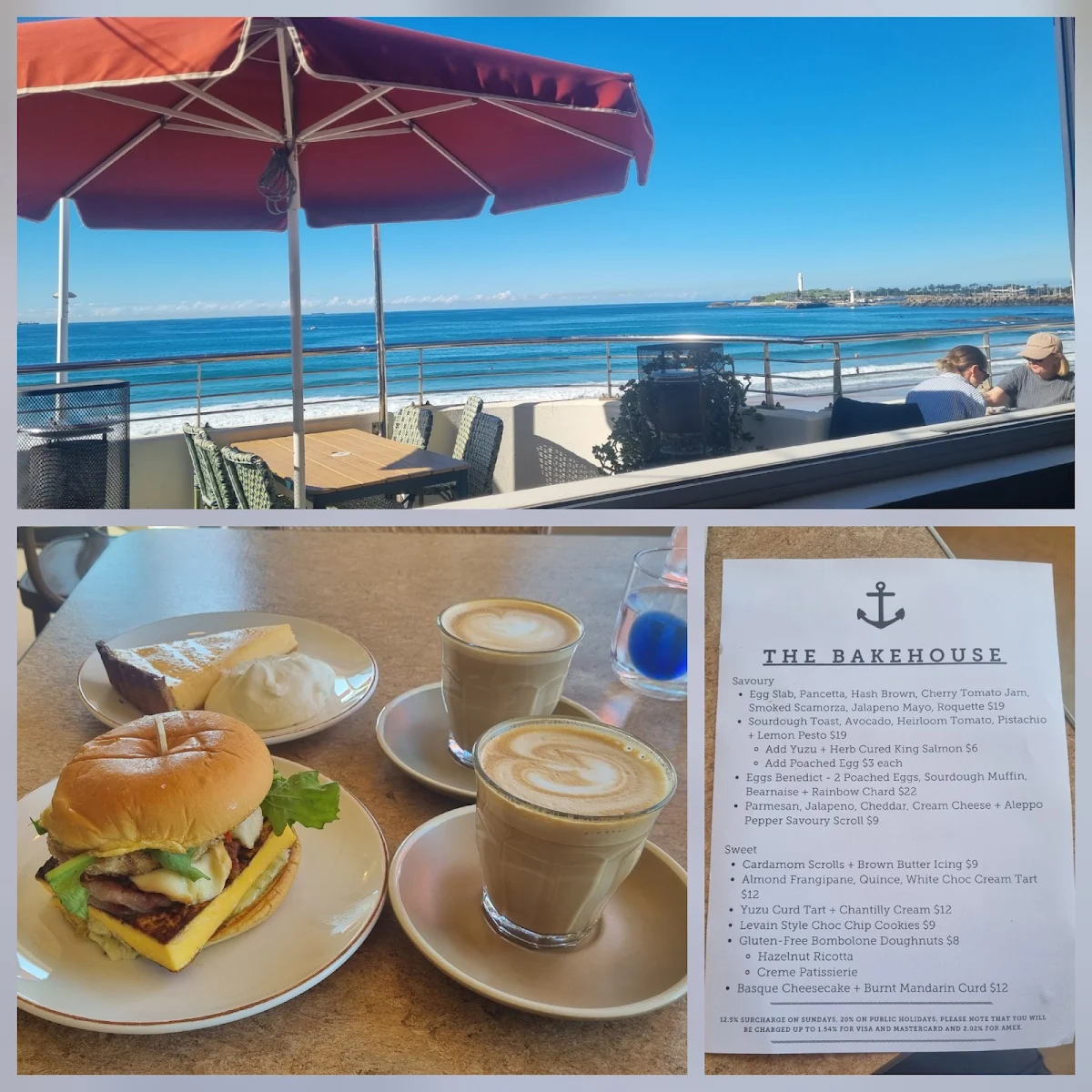 Menu, The Boathouse North Wollongong
