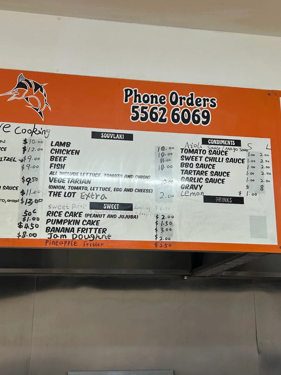 Menu, Family fish & chips Warrnambool