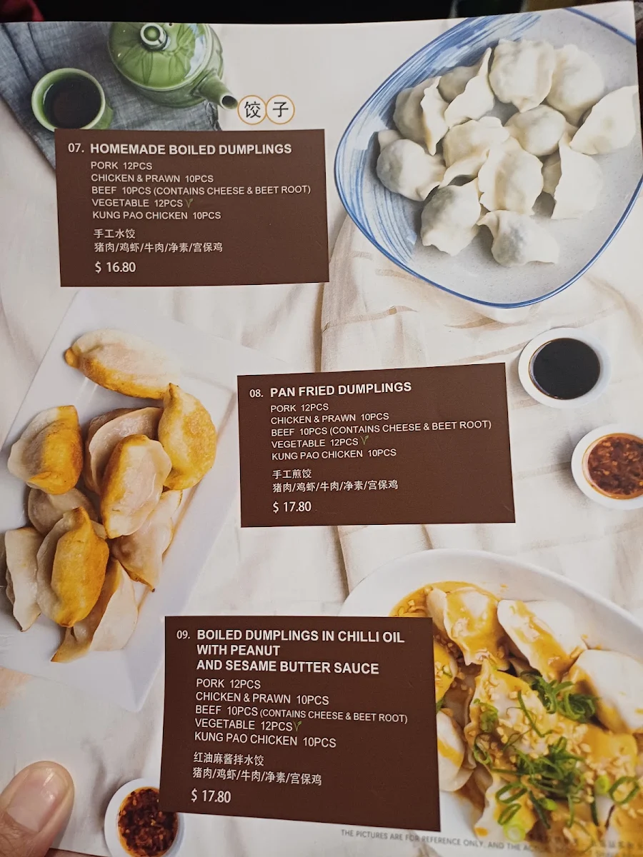 Menu, Shanghai Street Little Bourke