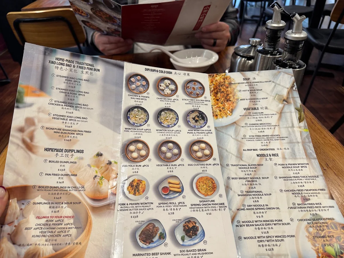 Menu, Shanghai Street Little Bourke