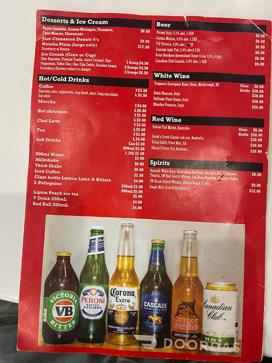 Menu, Nonna Rosa Family Restaurant