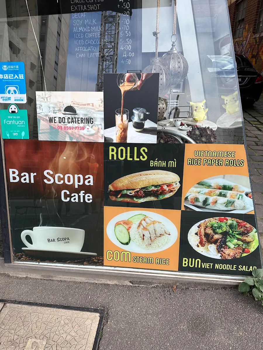 Menu, Cafe Scopa