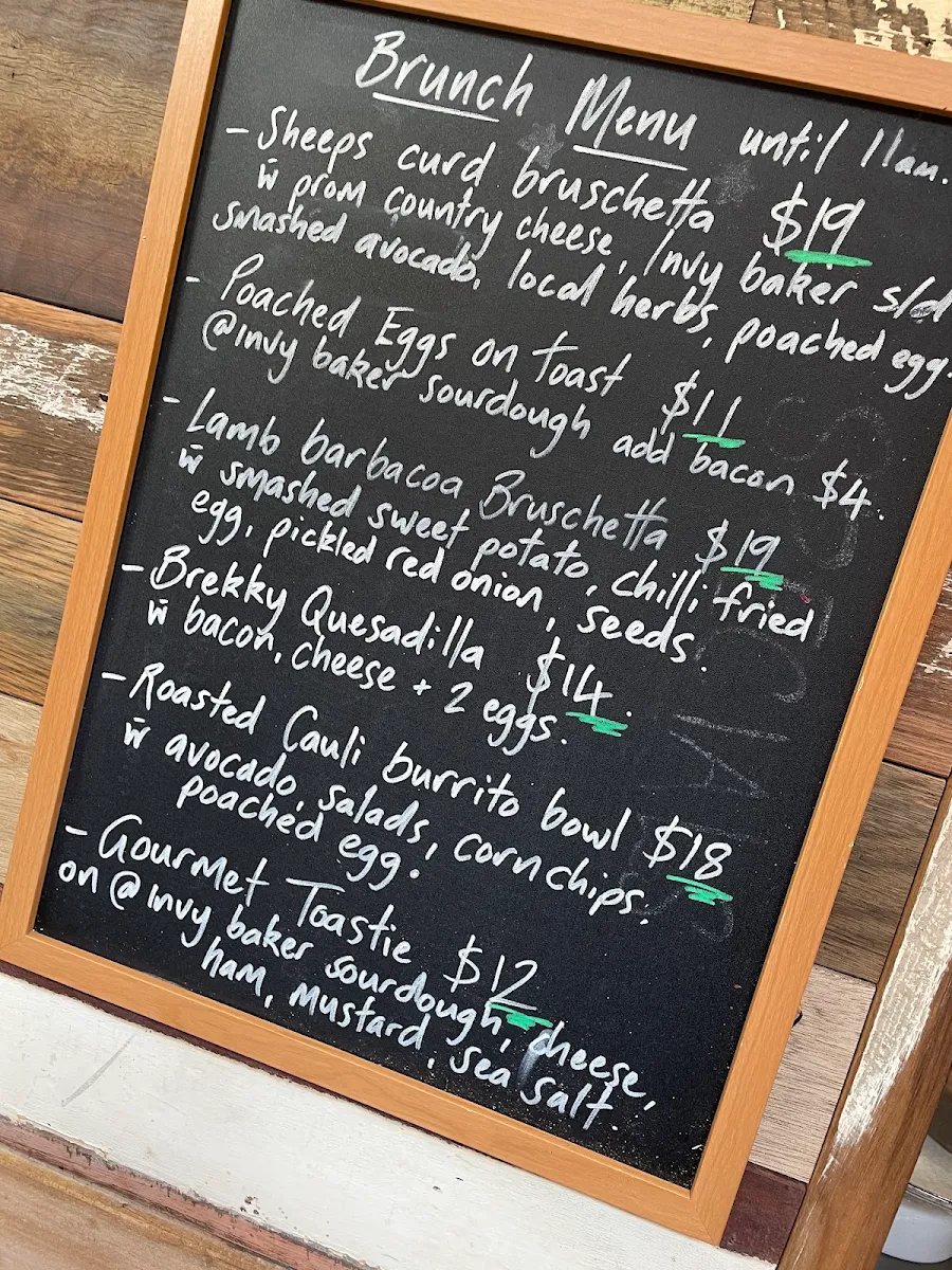 Menu, Lime and Co Cantina Food van